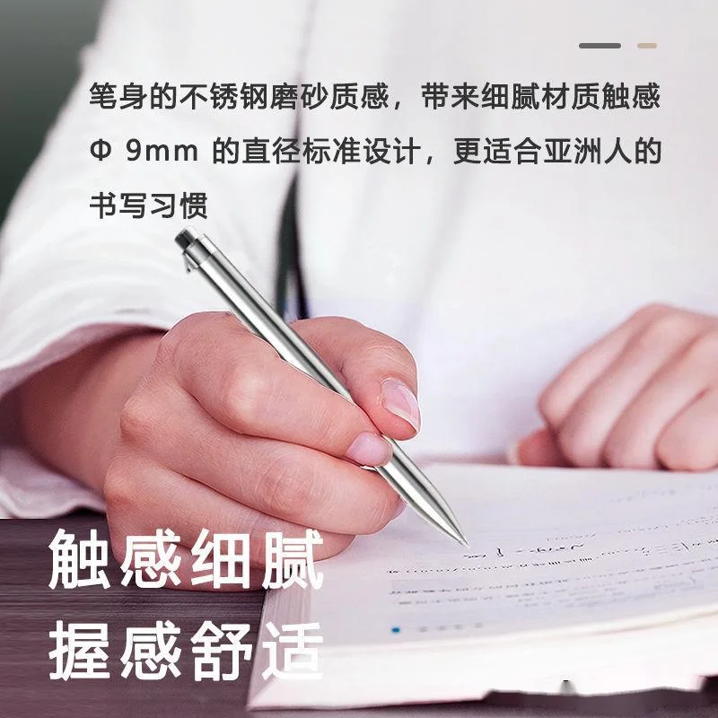 

Новая высококачественная вращающаяся металлическая шариковая ручка из нержавеющей стали с нейтральной подписью 0,5 мм