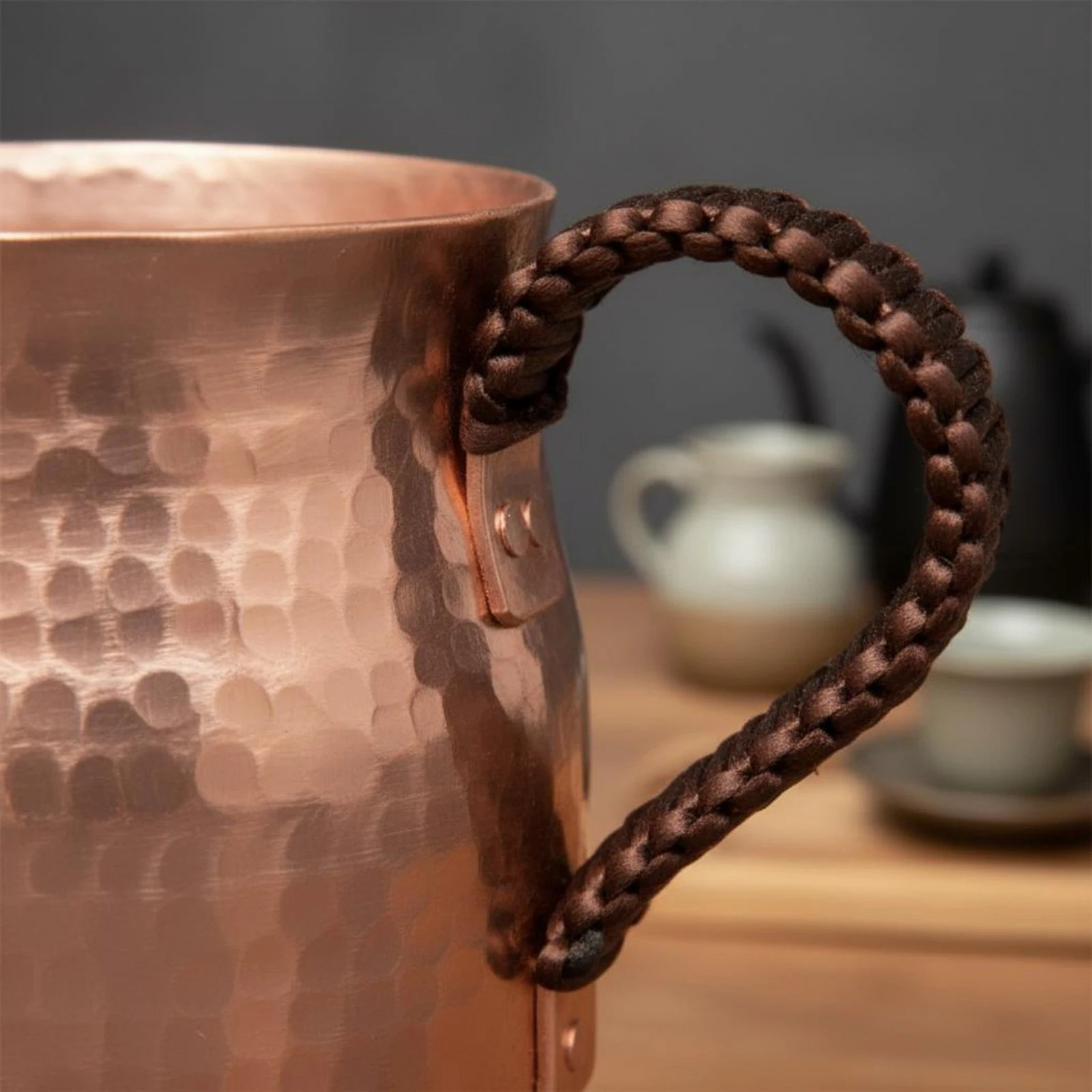 580ML Copper Tea Pitcher Multi-Size Handmade Copper Cup Drinkware Thermal Conductivity Long-Lasting for Milk Warming Serving Tea