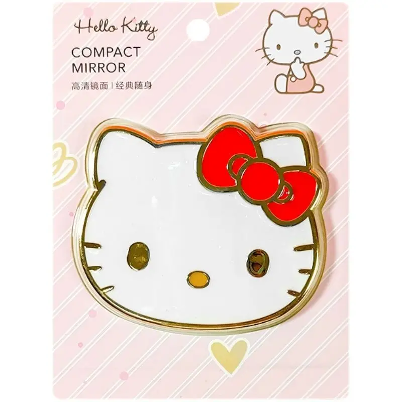 Hello Kitty Mirror Miniso Cute Cartoon Originality Single Sided Portable Mirror New Fashion Delicate Portable Makeup Mirror Gift