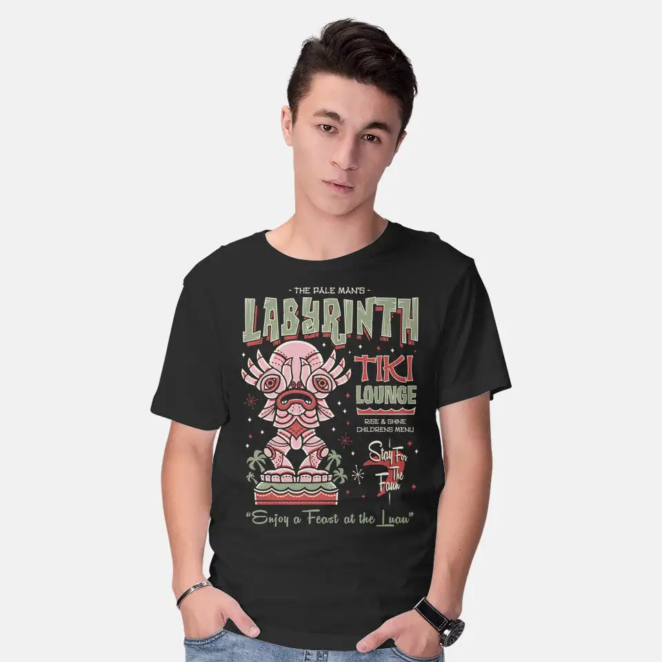 Labyrinth Tiki Lounge Anime Graphic T-shirts for Men Clothing Women Short Sleeve Tees Vintage High Quality 100%Cotton