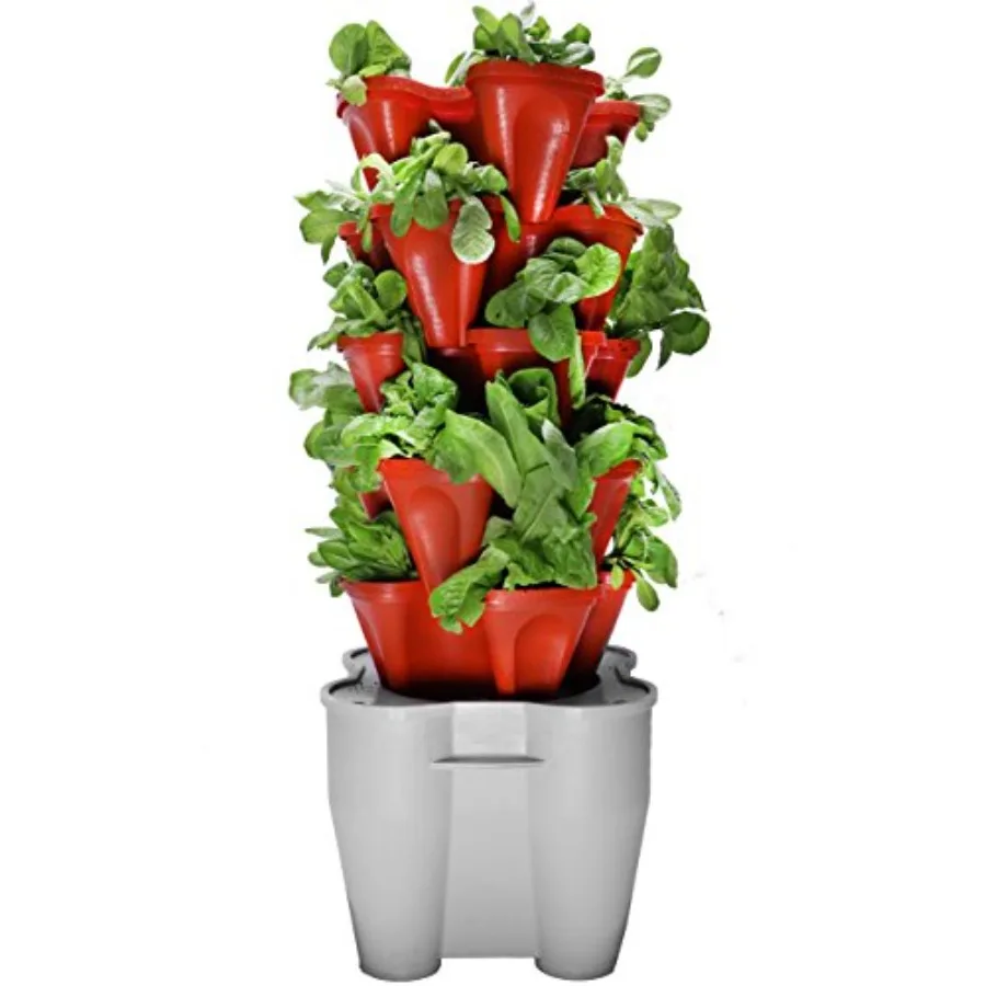 Smart Farm automatic self-watering garden for year-round fresh food growth anywhere; terracotta vertical tower system compatibl
