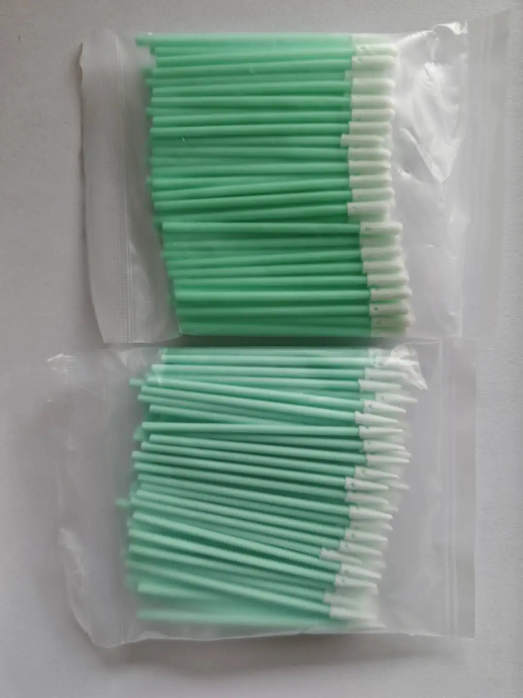 100 unidades/bolsa de almohadillas de espuma desechables para limpieza de fibra óptica, microesponjas de limpieza para mantenimiento de cabezales de impresión y cables de fibra, herramientas de limpieza