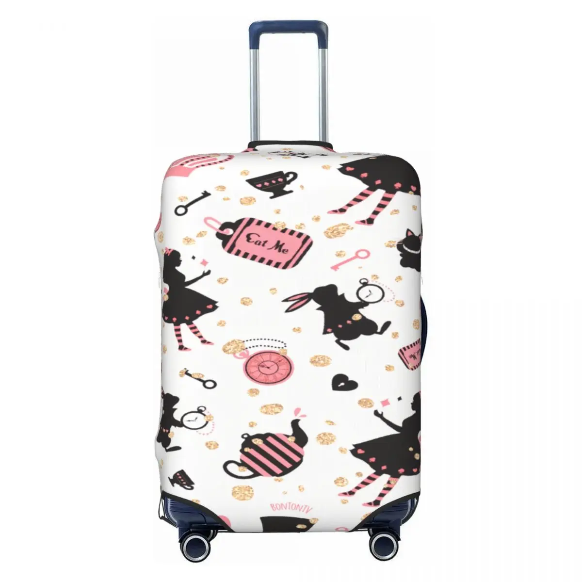 

Alice In Wonderland Travel Luggage Cover Elastic Cheshire Cat Suitcase Cover Protector Fit 18-32 Inch