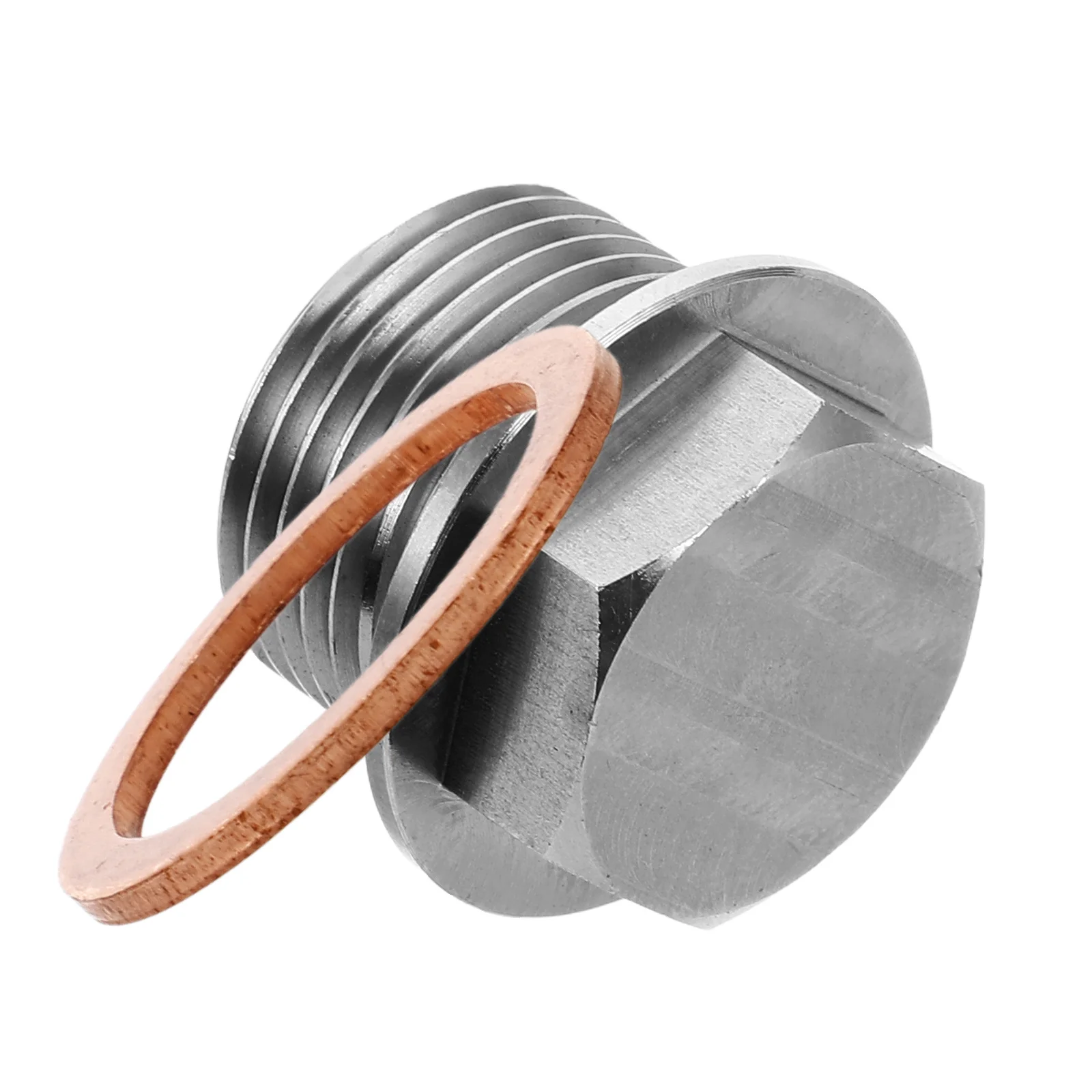 

Magnetic Steel Oil Pan Drain Plug Copper Gasket Universal Replacement Kit Engine Transmission 1Set Oil Pan Plug