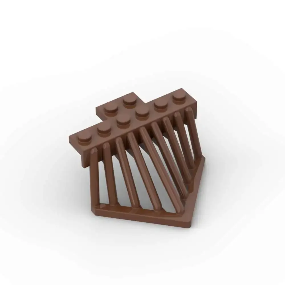 MOC 10PCS Part Bricks 90201 Train Cow Catcher 2x6 Building Blocks Set With Sloped Bars Compatible Vehicle Particle Toys Kid Gift