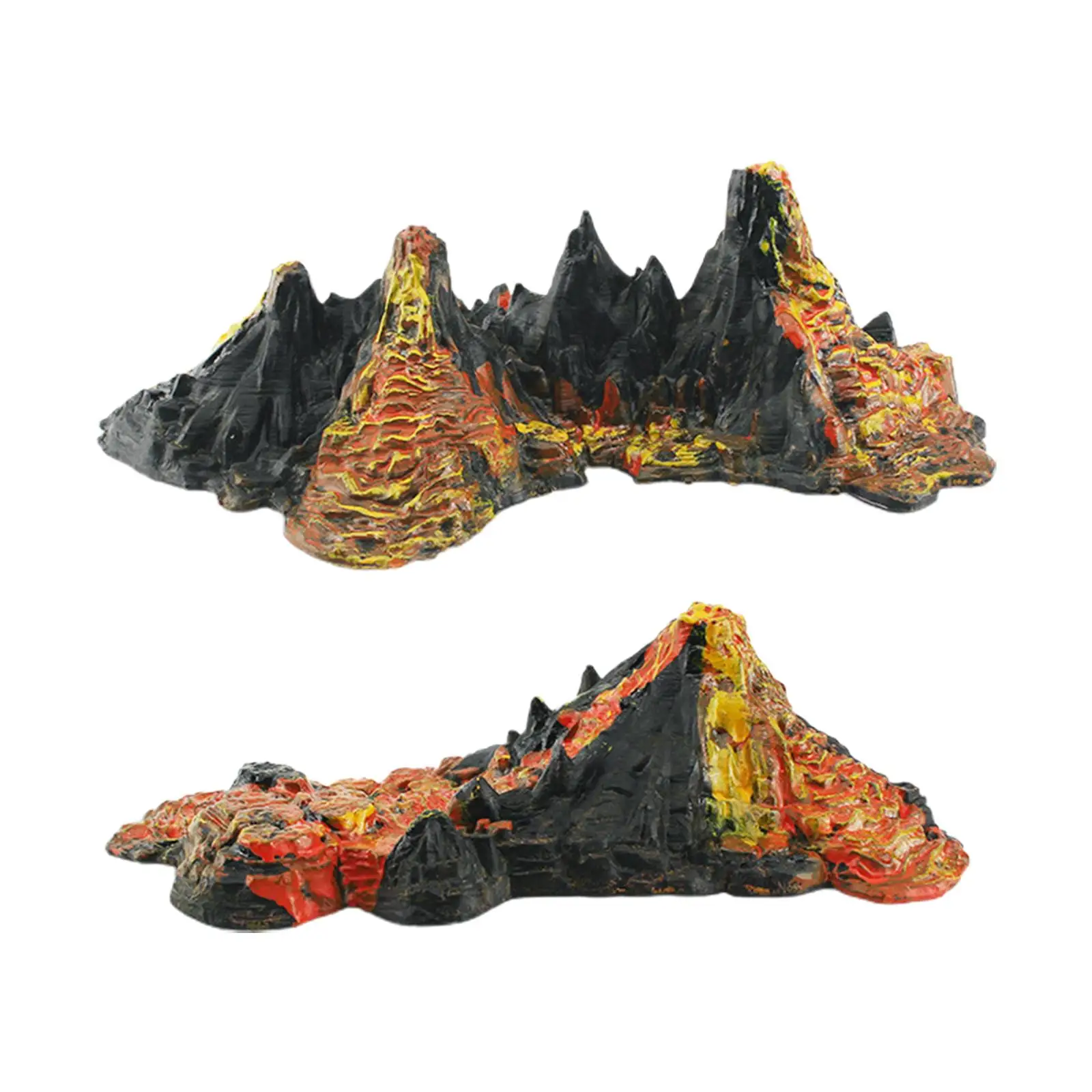 Erupting Volcano Model Adornment Science Kit Sand Table Layout Realistic Mini Volcano Dinosaur Playset for Toddlers Children