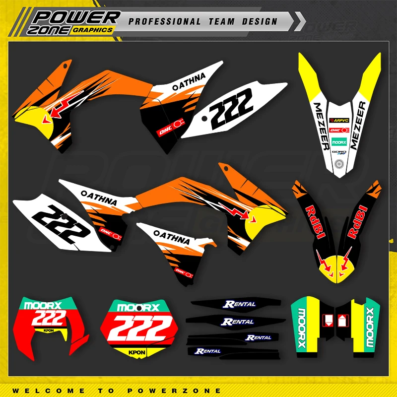 

PowerZone для KTM EXC EXC-F 11-12 SXF 12-13EXC 150 200 250 300 350 450 500 Графические наклейки SIXDAYS для SX SXF