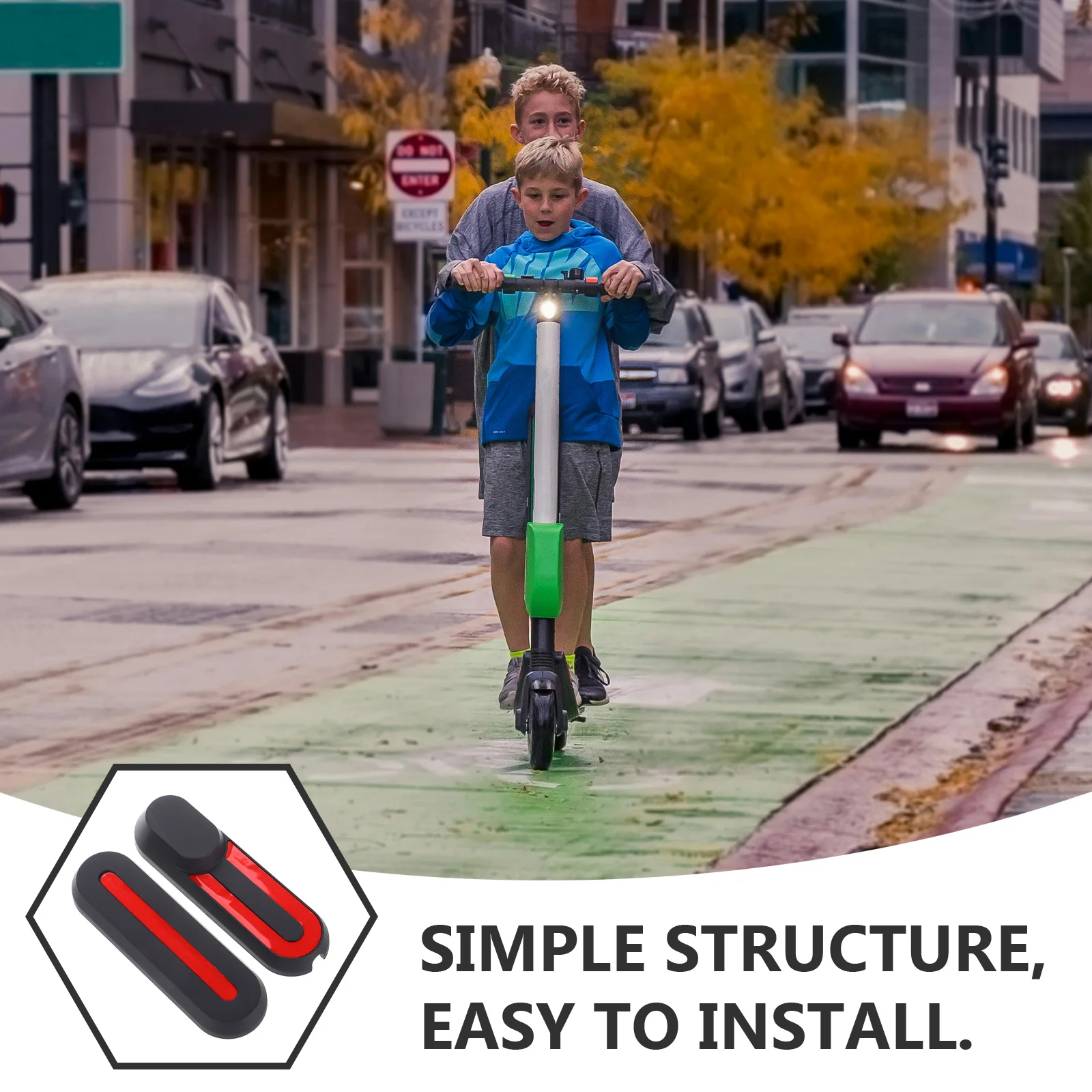 2 قطعة غطاء العجلة الأمامية للسكوتر الكهربائي غطاء حماية من البلاستيك المتين لغطاء عجلات الجانب الأمامي للسكوتر متوافق #6