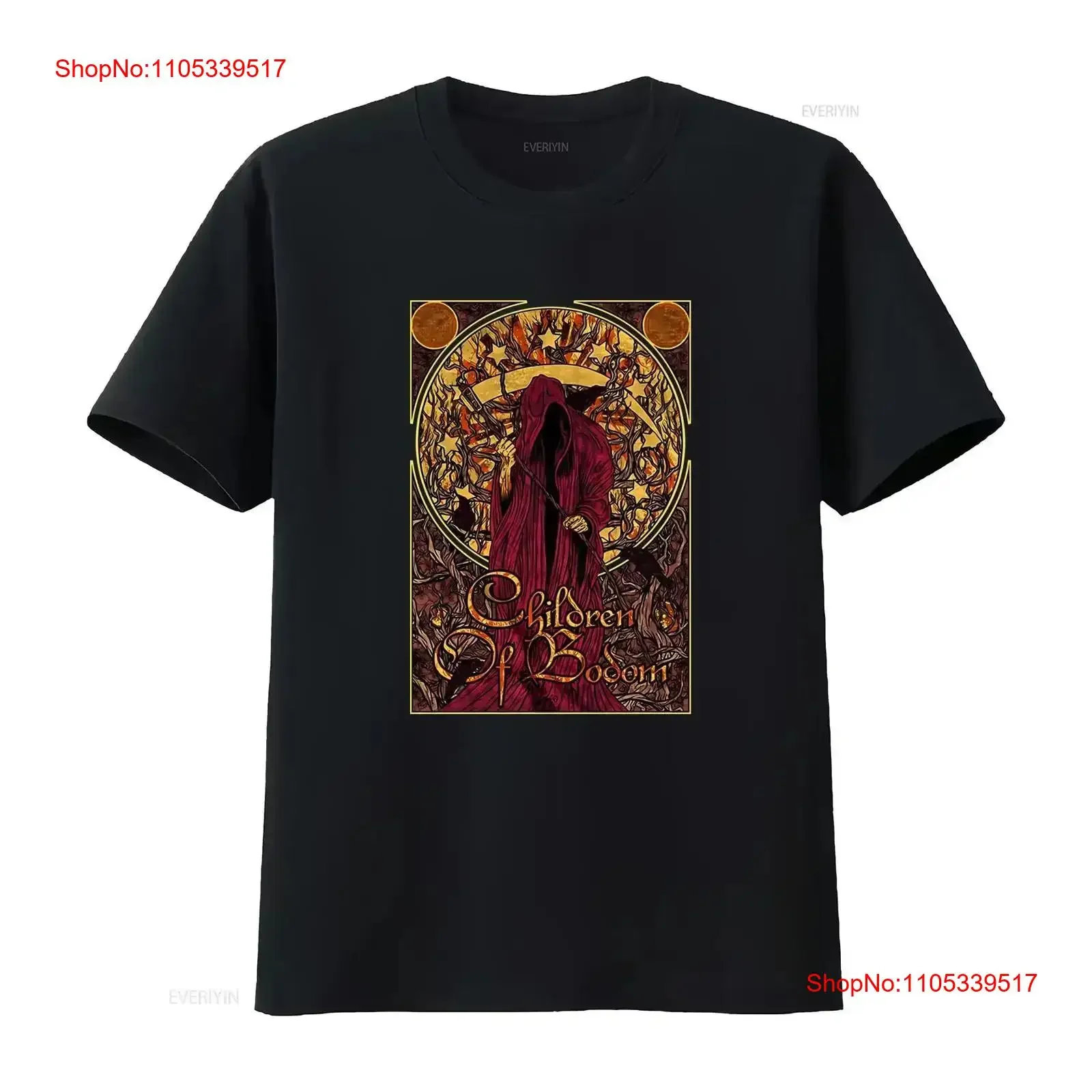 children of bodom nouveau reaper slim fit T Shirt vintage Washed streetwear designer clothes Stretched Comfortable homme