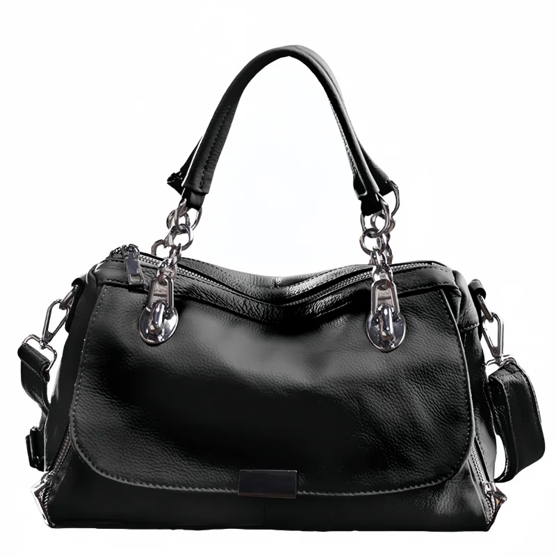 Genuine Leather Bag For Women, Trend Good Quality Commuter Single Shoulder Crossbody Portable Bag Ladies Soft Leather Handbag