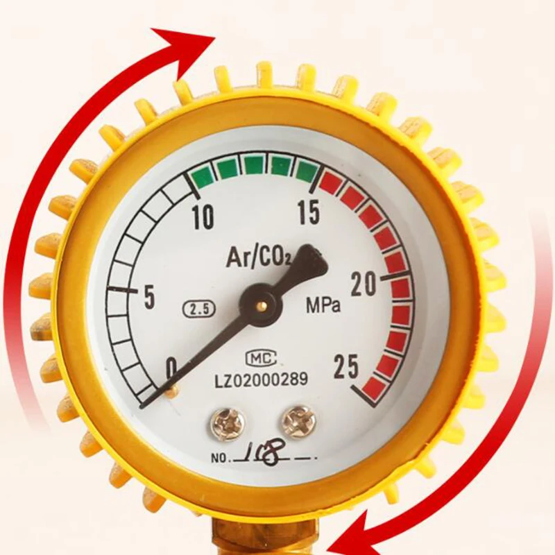 Regulador de flujo de Gas argón, reductor de presión a prueba de golpes, caudalímetro de tubo simple/doble para soldadura de arco de argón