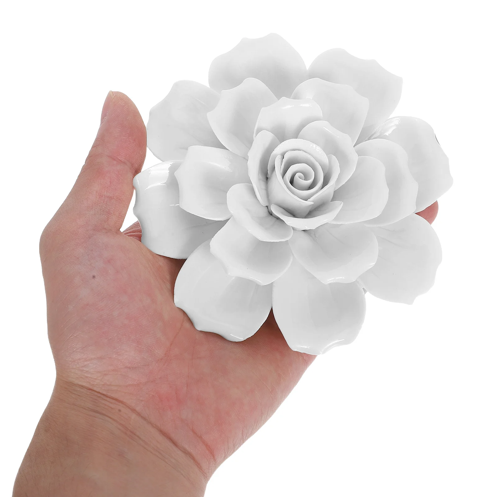 

Ceramic Rose Wall Hanging Flower Floral Embellishments Art Accents Plaque Decorations Mounted