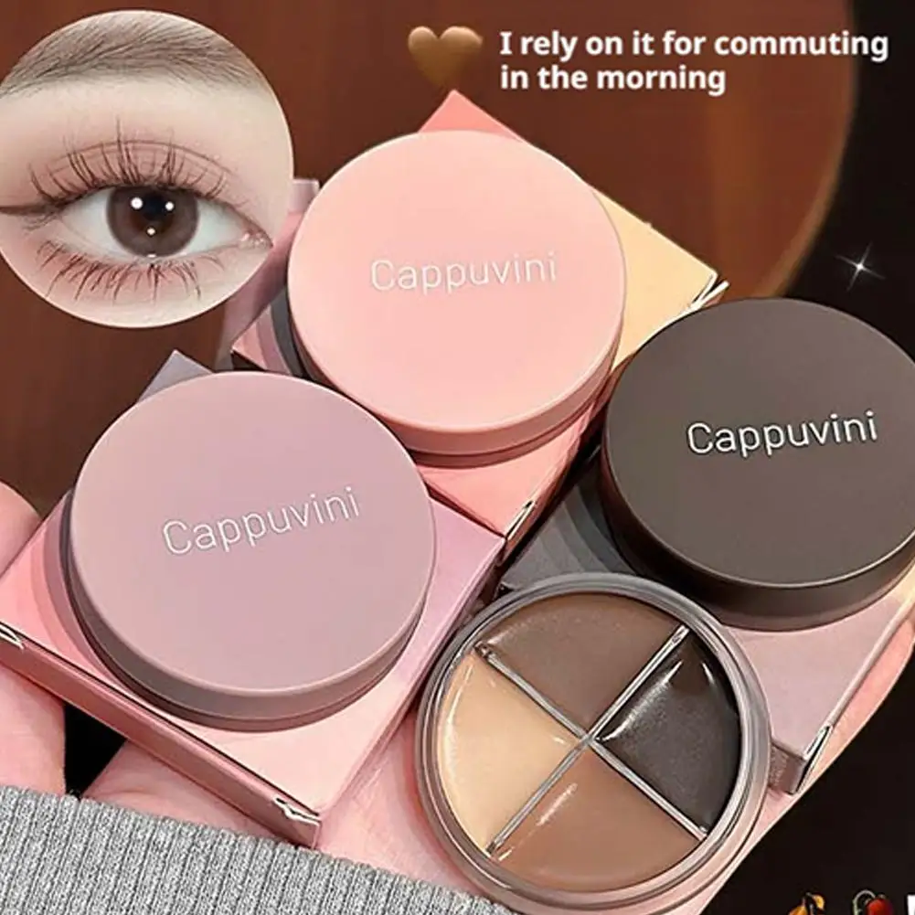 Delineador de ojos en Gel, resistente al agua, brillo, duradero, Natural, resistente al sudor, multifuncional, 4 colores, crema delineadora mate de terciopelo