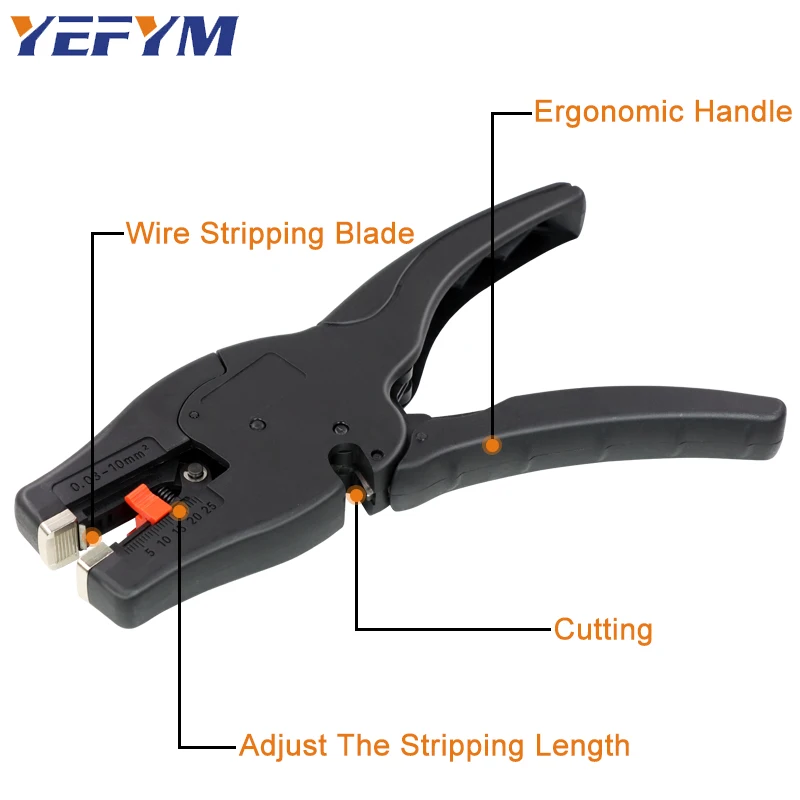 Automatic Wire Stripper and Cutter YE-D10 Pliers 2 in 1 Heavy Duty Tools 0.03-10mm2/32-7AWG Mini Electrical Repair Tools