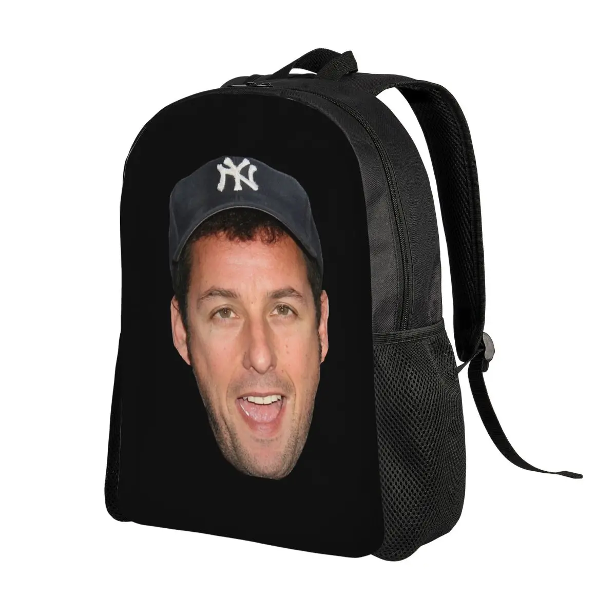 The Face Meme Adam Sandler Smile Amazing Poster Backpack Daypack Large Capacity Kids BookBag School Bag Shoulder Bags Men Women