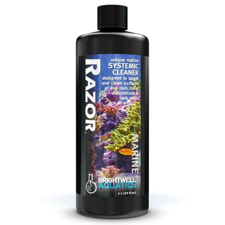 

Razor Marine - Unique Systemic Fish Tank Cleaner for Marine Aquariums - Aquarium Water Treatments 33.8 fl oz