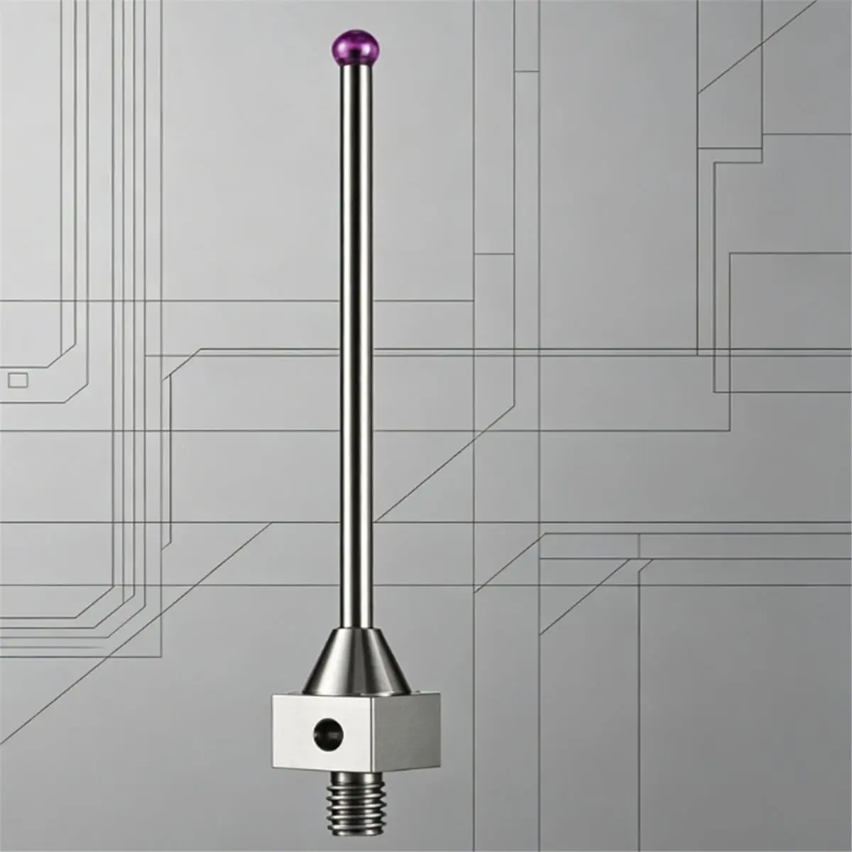 CMM Touch Probe Stylus 3mm Ruby Ball Tips Thread Stem 50mm Long A-5003-3680