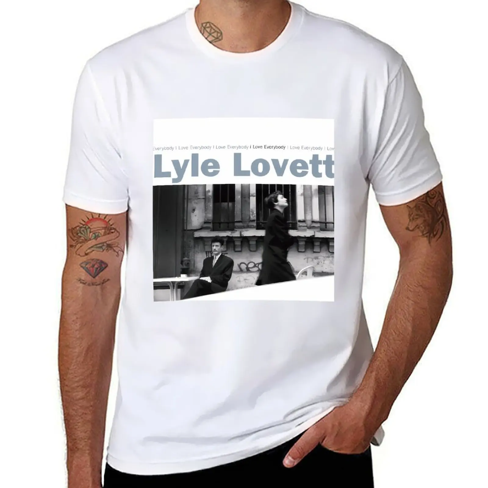 

Футболка Lyle Lovett I Love Everybody, футболки для мужчин, белые мужские футболки для мужчин, повседневная футболка