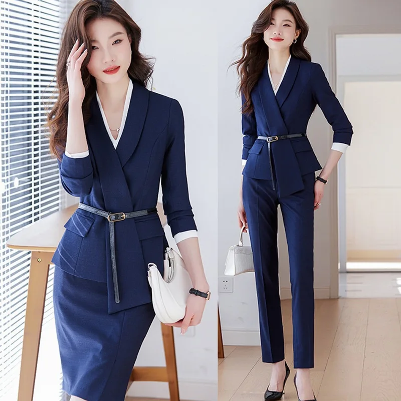 

2023 Spring and Autumn Long Sleeve Business Women's Clothing Business Style Small Suit Jacket Formal Wear Slim Fit Fashion Suit