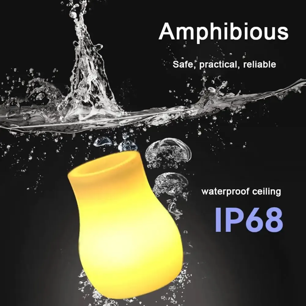 ไฟกลางคืนแจกันส่องสว่างแบบสีสันสดใส LED 16สีสำหรับตกแต่งบนโต๊ะไฟกลางคืนสำหรับ KTV บาร์ร้านอาหารห้องนอน