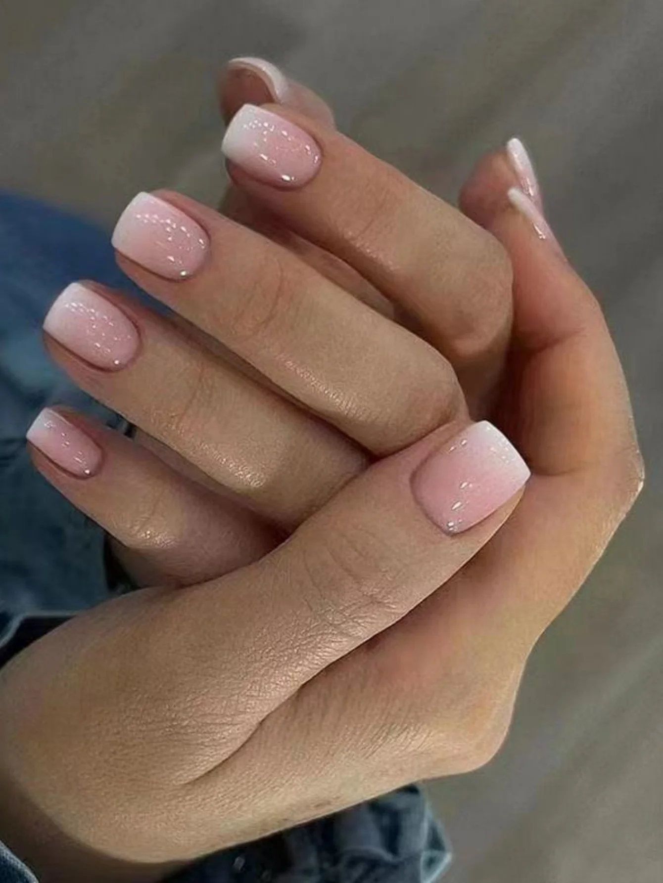 96Pcs Press On Nails Set Black Bow French,Strawberry Print,Red Brown Gradient,Pink Ombre Fake Nails False Nails for Women