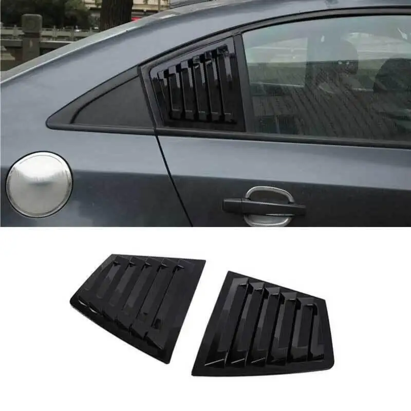 

Для Chevrolet Cruze 2010-2016 глянцевое черное заднее четверть окно открытые вентиляционные отверстия -