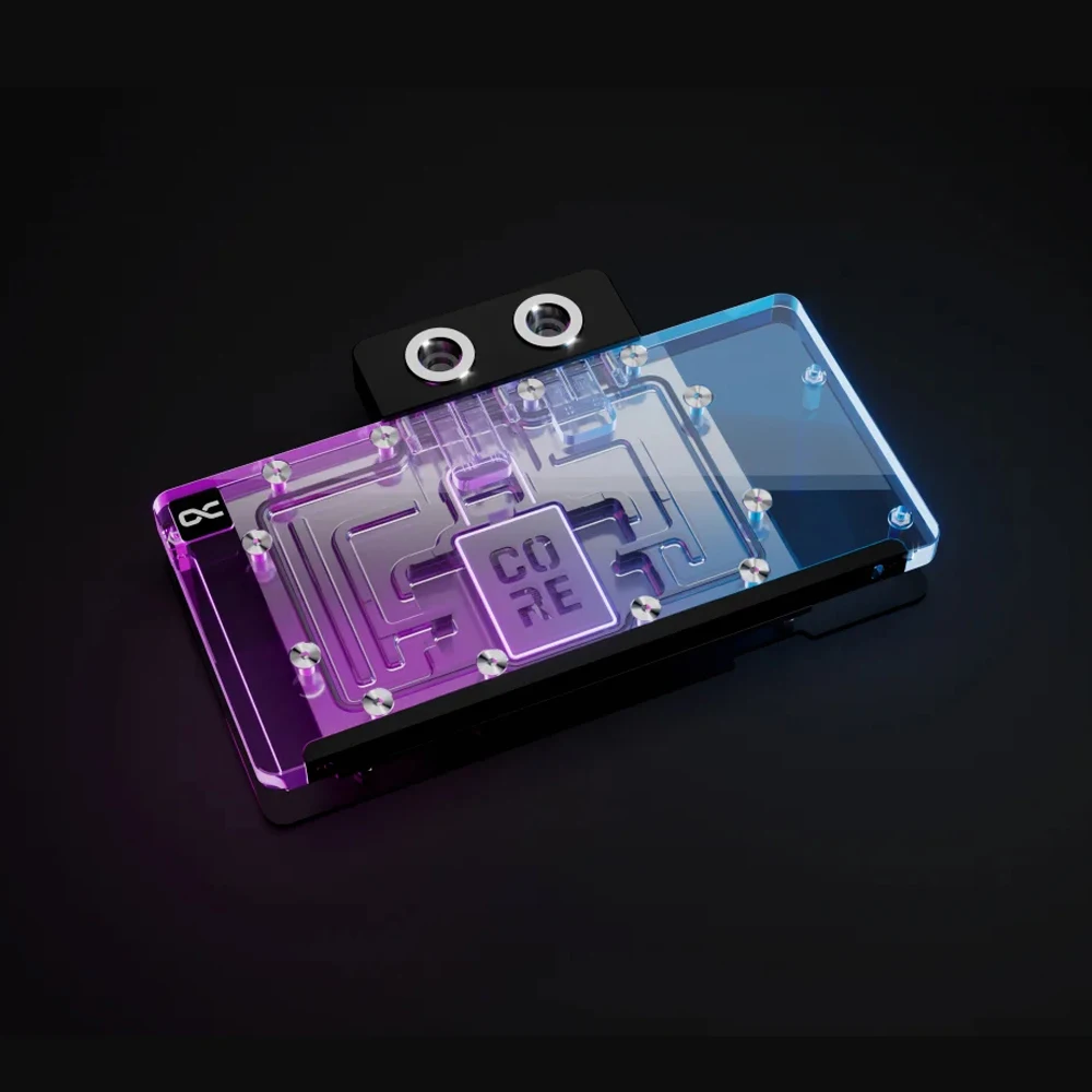 Alphacool Core Water Block serve per ASRock AMD Radeon RX 9070 XT Steel Legend 16GB dispositivo di raffreddamento della scheda grafica con piastra posteriore