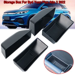 For BYD Atto 3 Yuan Plus 2022 2023 2024 Car Interior Front Rear Door Side Handle Catch Storage Box Cover Replacement Accessories