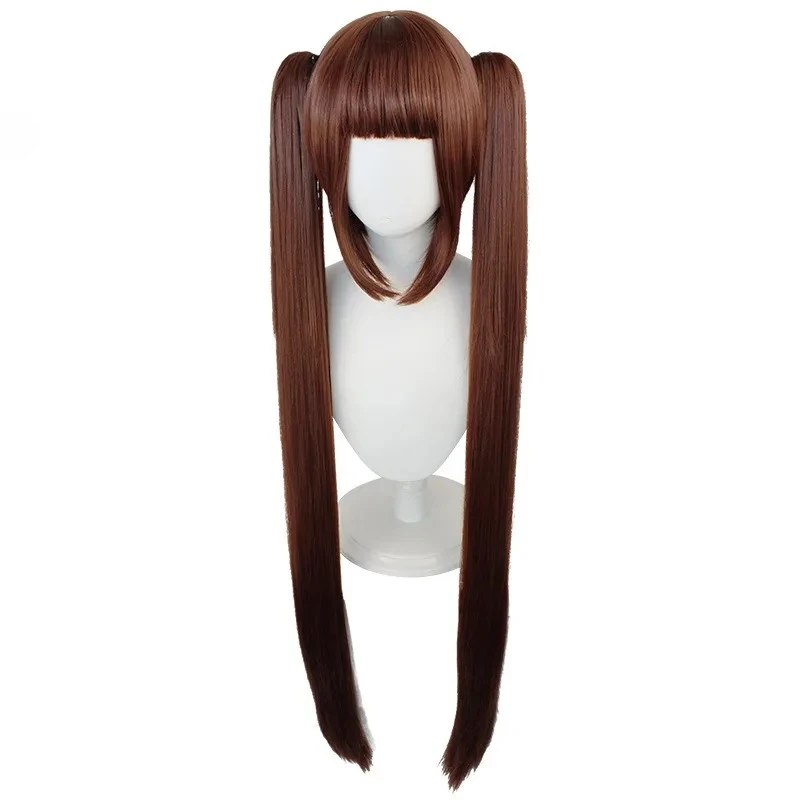 Anime Nekopara Chocola Vanilla Cosplay Wig Long Brown Two Pigtail Chocolate Wig Pink Vanilla Cosplay Halloween Costume Party Wig
