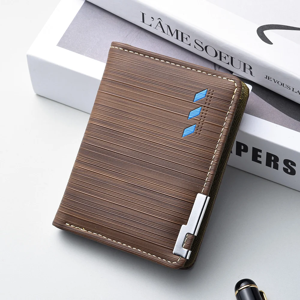 新デザイン PU レザー小さな財布メンズショートシンプルカジュアル超薄型クレジットカードホルダーメンズ財布