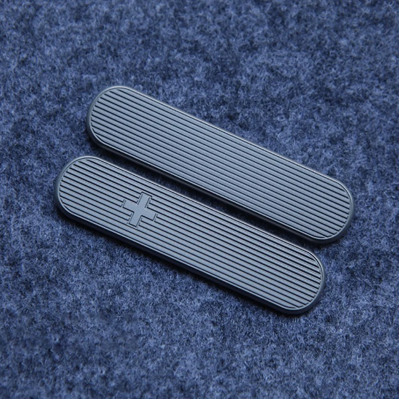 5 Lines Stria Patterns Titanium Alloy Knife Handle Patches for 58MM Victorinox Swiss Army Knives Scales Grip Roasted Blue Twill