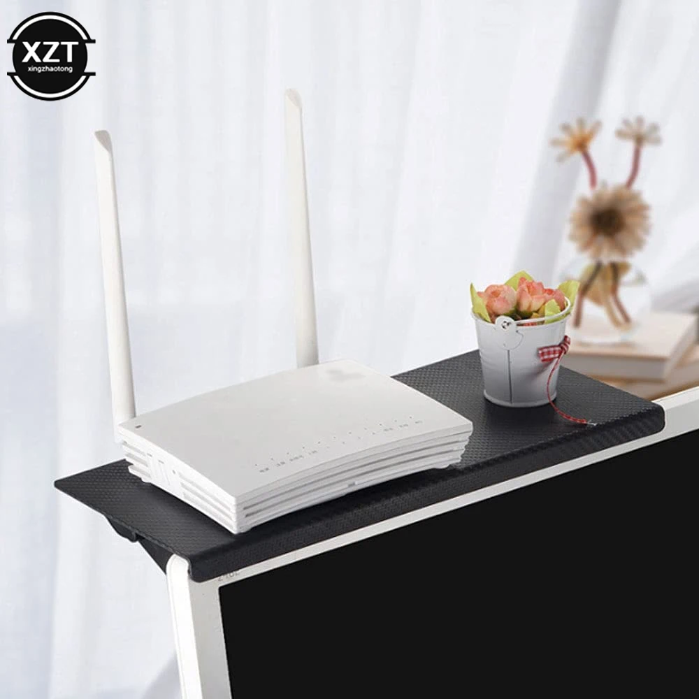 1pcs Rack for TV Monitor Organizer Screen Top Storage Shelf Bracket Practical Home Computer Office Multi-functional Holder