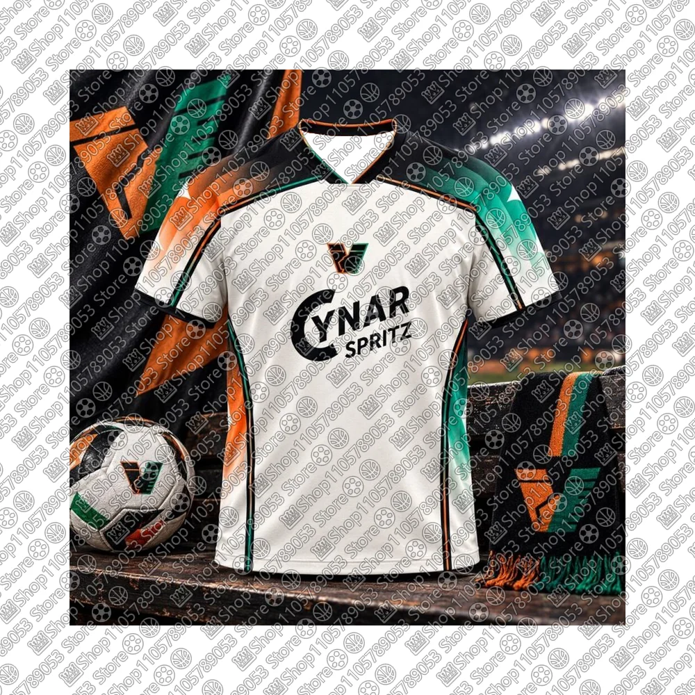 26-27 Breathable 3D Printed Summer Adult Venezia Home Football Jersey Men Women Sports Casual Quick-Drying Soccer Family T-shirt
