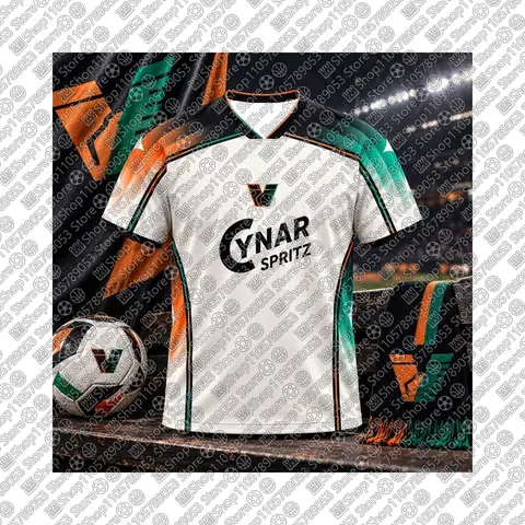 26-27 Breathable 3D Printed Summer Adult Venezia Home Football Jersey Men Women Sports Casual Quick-Drying Soccer Family T-shirt
