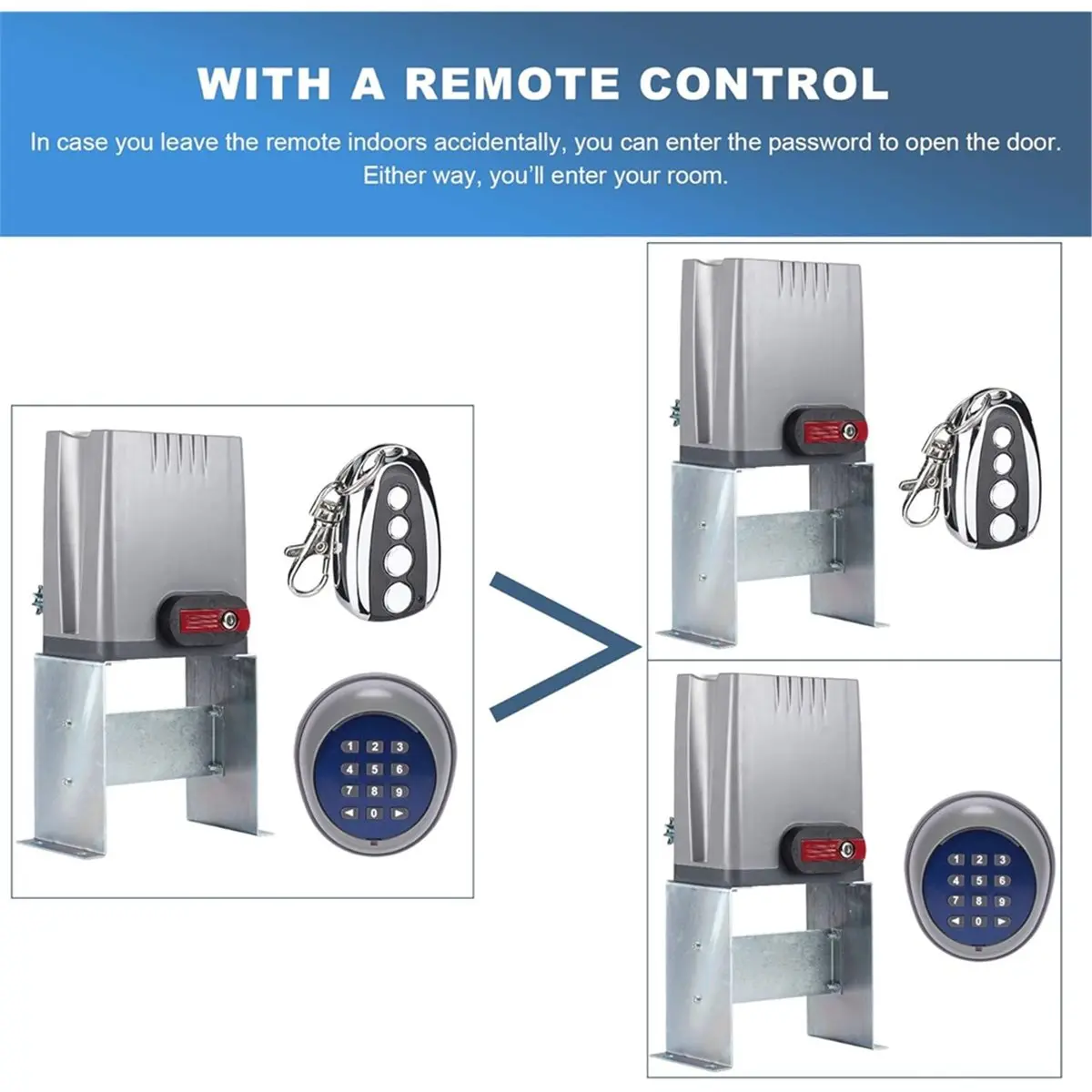 A67T NEW Security Wireless Automatic Code Entry Gate Keypad Remote Operator Panel Control for Sliding Gate Opener Motor