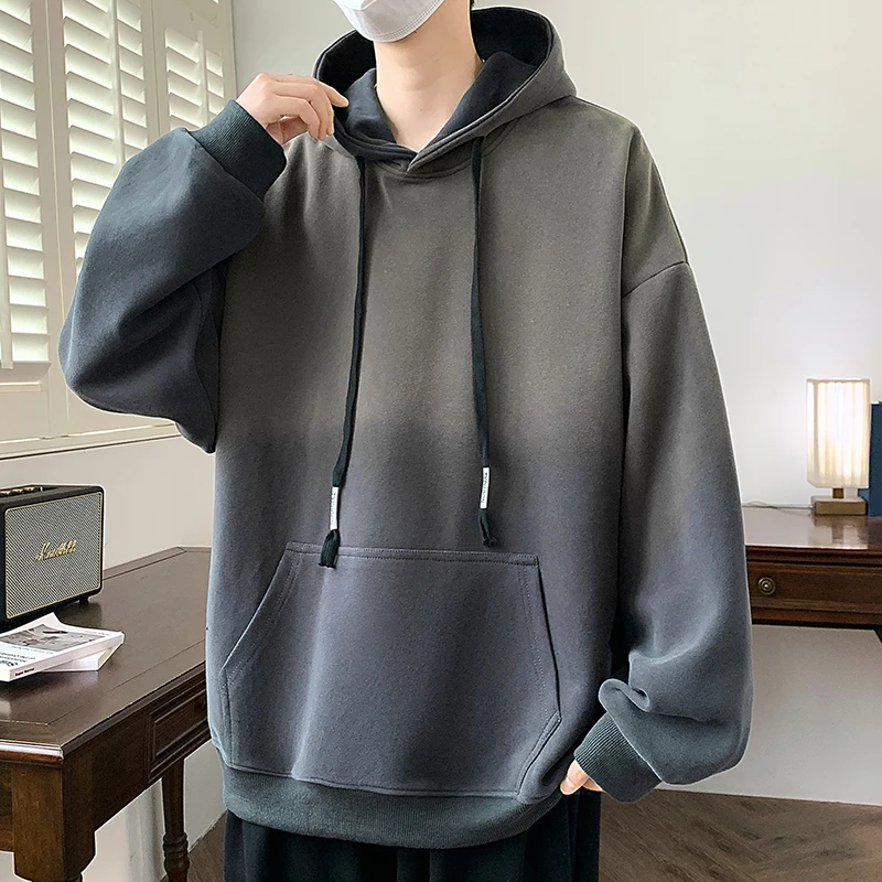 Casual Men's Cotton Hoodies 2026 Spring Autumn Hooded Sweatshirts Outdoor Sports Pullover Streetwear Pull On Tops Hoody Clothing