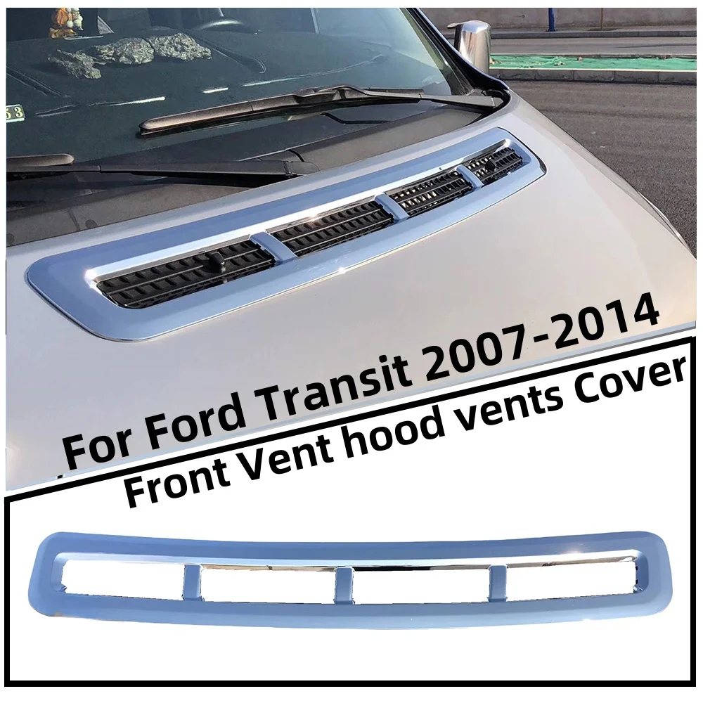 

Chrome Bonnet Air Vents Engine Hood Car Exterior Parts For Ford Transit 2007-2014 Style Car Front Vent hood vents Cover