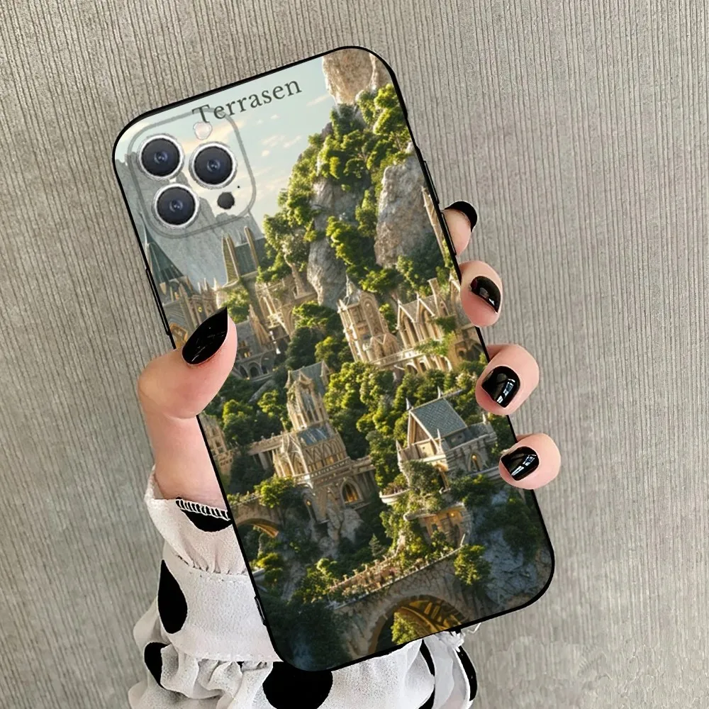 T-Throne Of Glass Phone Case For iPhone 15,14,13,12,11,Plus,Pro Max,XS,X,XR,SE,Mini,8,7 Soft Silicone Black Cover