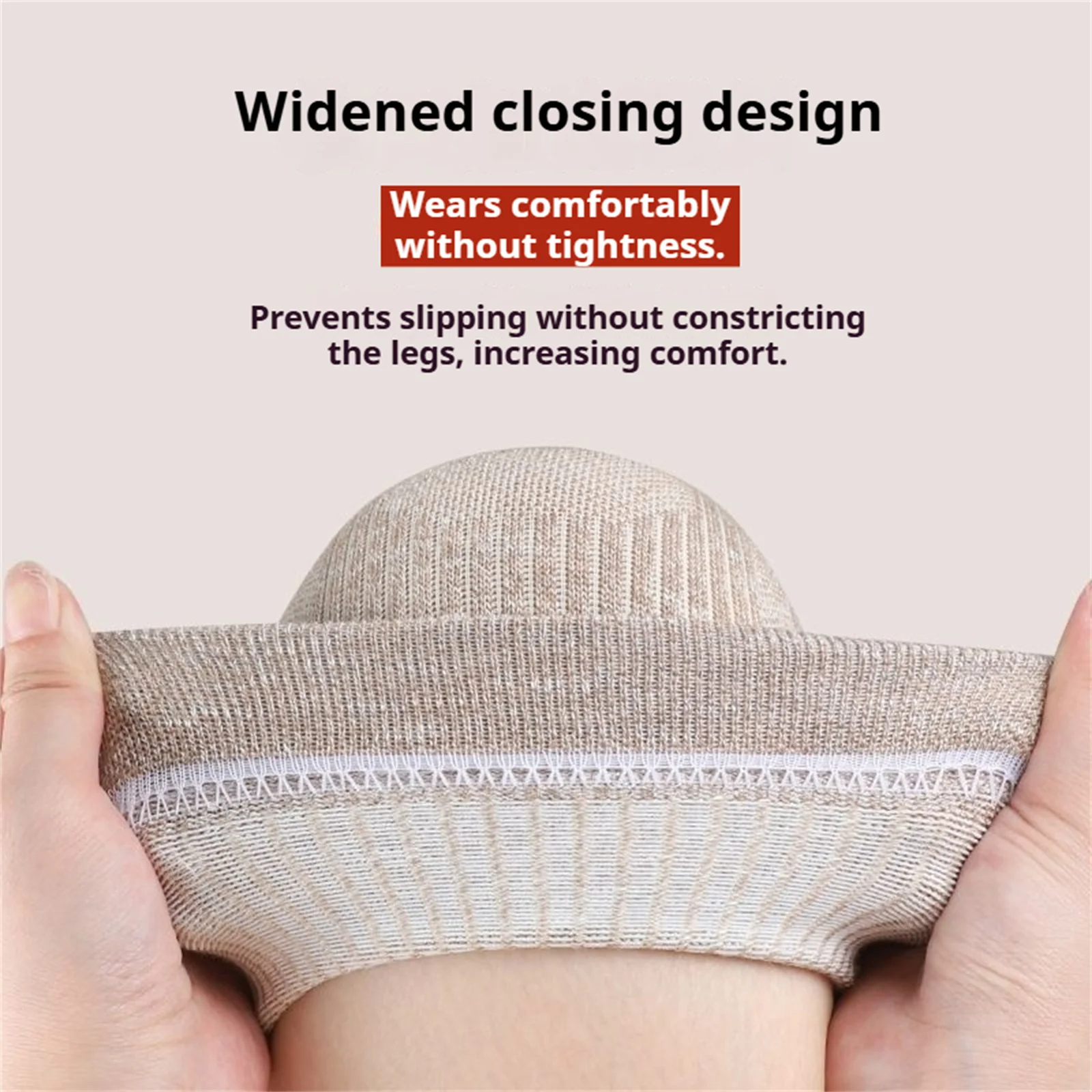 Knee Joint Protective Cover Knit Knee Support With Non-slip Strips For Joint Protection In Air Conditioned Room Daily Life Use