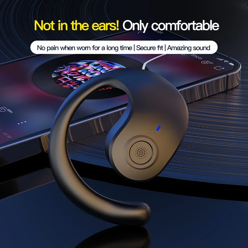 Wireless Headphones Bluetooth Headset With Microphone Bone Conduction Handsfree Noise Canceling Earphones For Driving Audifonos