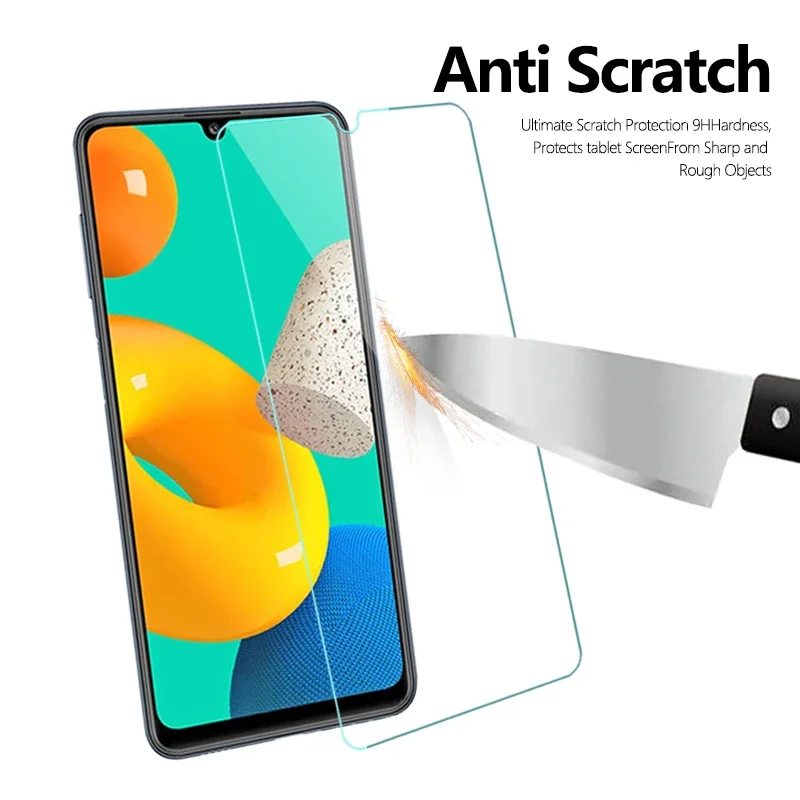 3Pcs Clear Tempered Film For Xiaomi Poco C40 50 55 65 M5s X5 Pro (5G) F5 Pro Tempered Glass Clear Screen Protector Anti-Scratch