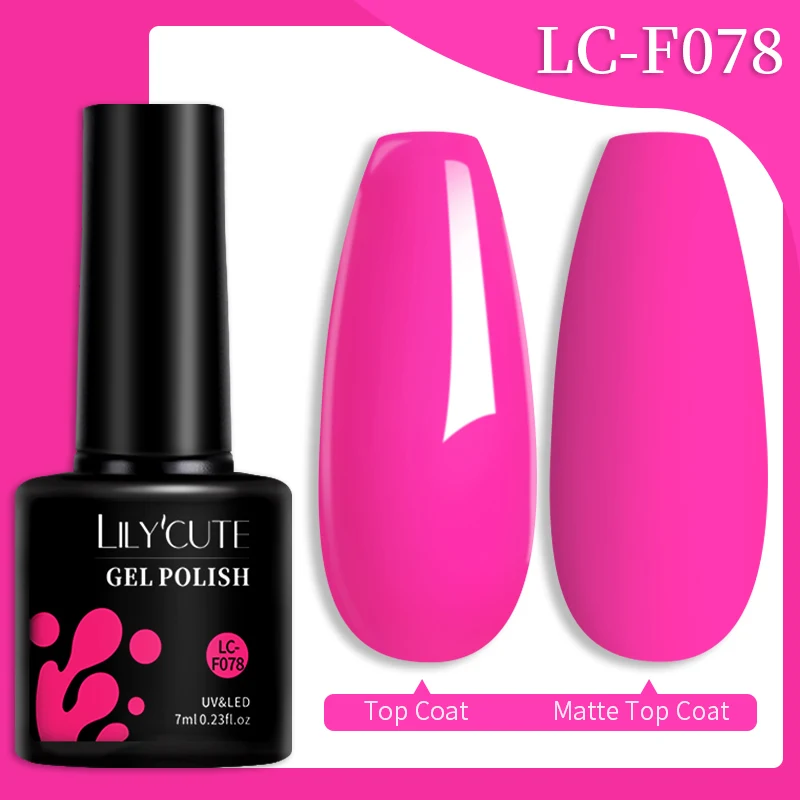 LILYCUTE 7ml ローズレッドジェルポリッシュ レッドグリーン セミパーマネント キラキラグリッターネイルアートニス ソークオフ マニキュア用