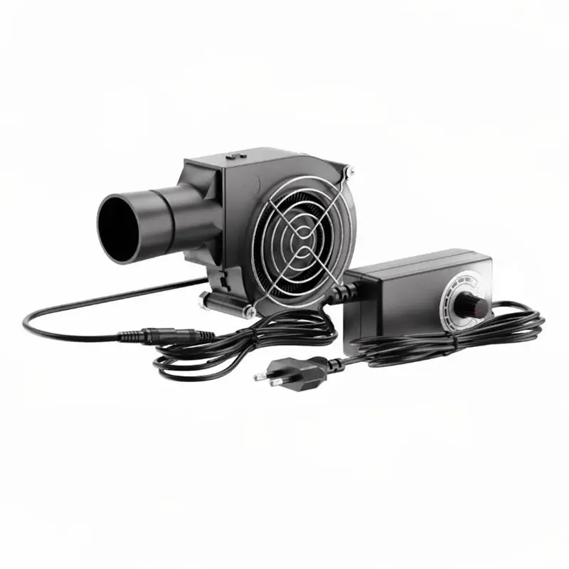 

ABVT-Adjustable Speed Turbo Blower Fan 97MM 12V DC Female Connector AC220V Power Adapter Centrifugal Cooling Fan EU Plug
