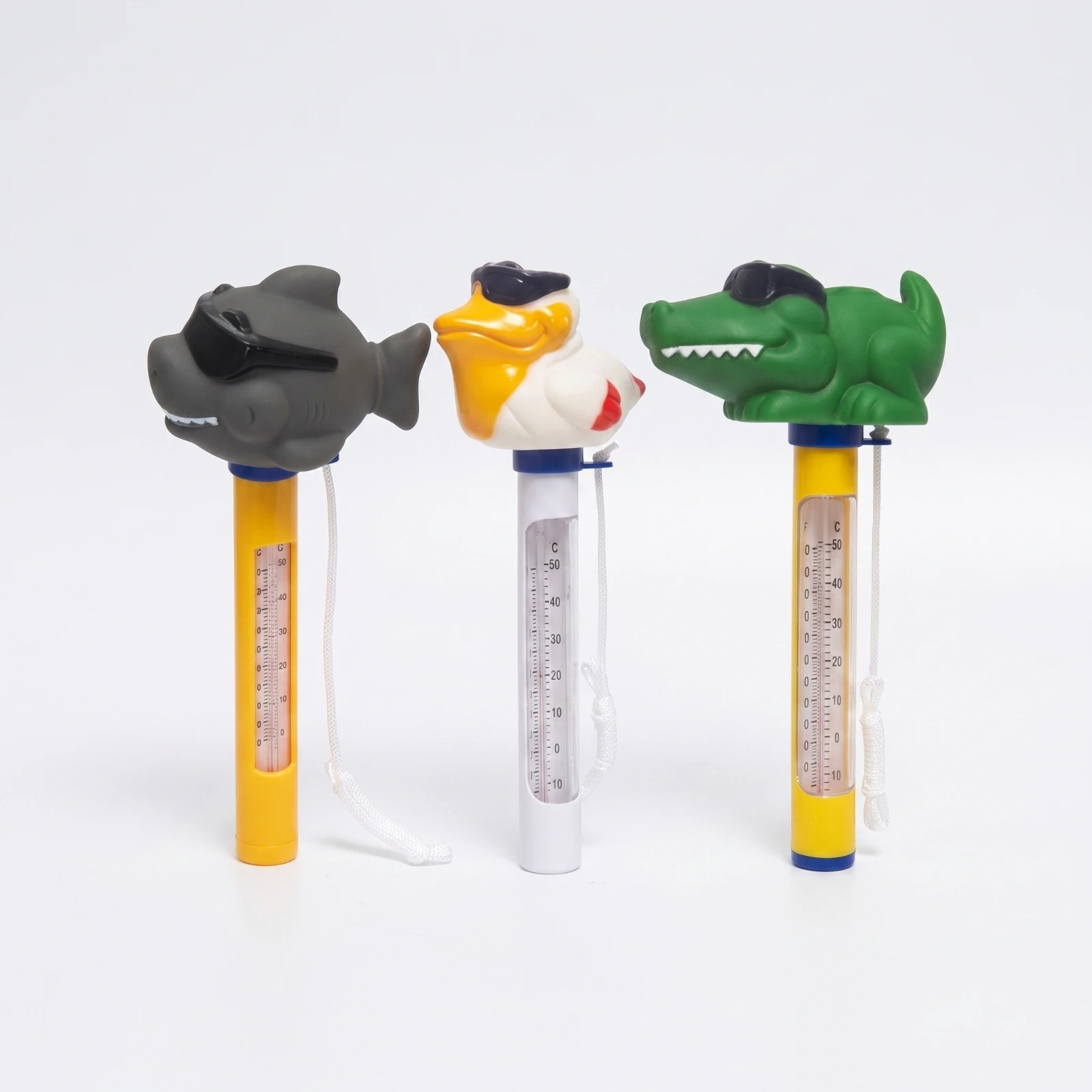 Floating Pool Thermometer Cartoon Pool Thermometer with String Shatterproof Shatter Resistant for Hot Tub, Spa