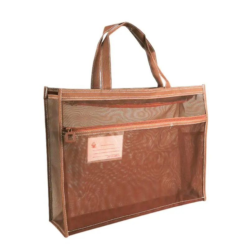 A3 Large Capacity Mesh Art Bag Large 8k Sketch Drawing Album A4 Test Paper Bag Zip Handbag Shoulder Bag Nylon Mesh School