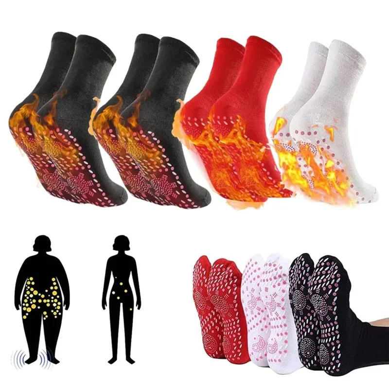 1 Pair Tourmaline Slimming Health Sock Self Heating SocksMagnetic Self-Heating SocksFoot Massage Thermotherapeutic Sock New