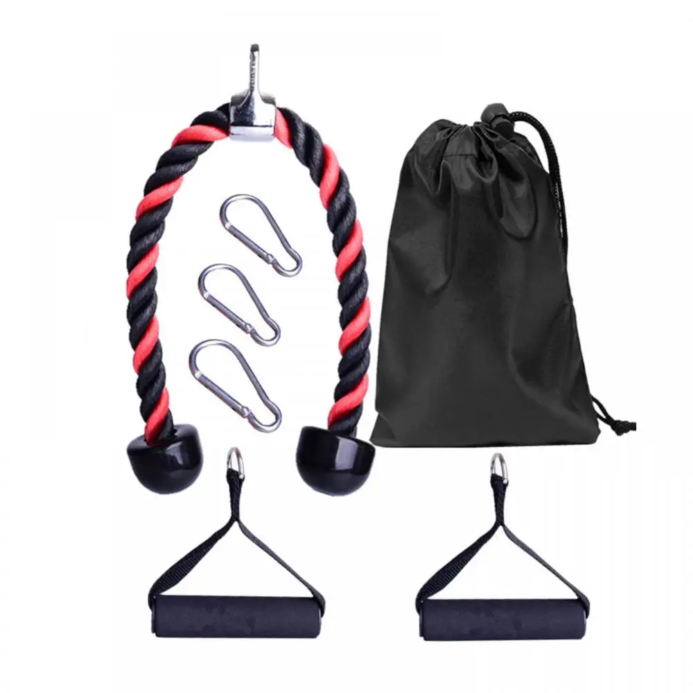 Juego de ejercitador de tríceps de entrenamiento con cordón para bíceps y cuerda de brazo colorida de 7 piezas