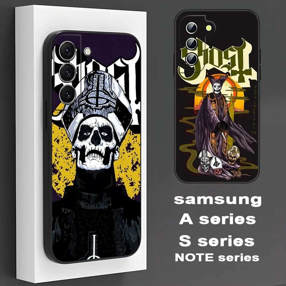 Ghost Papa Emeritus Phone Case For Samsung S 24 23 22 21 20 plus ultra a M 34 54 53 luxury Black shell Cover