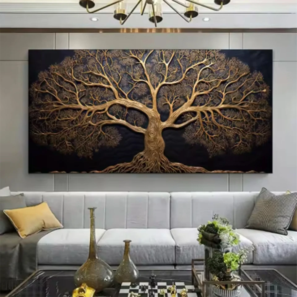 

5DDIY Diamond Painting Colorful Graffiti Dreamy Tree Hummingbird Landscape Painting Abstract and Hanging Interior Decoration