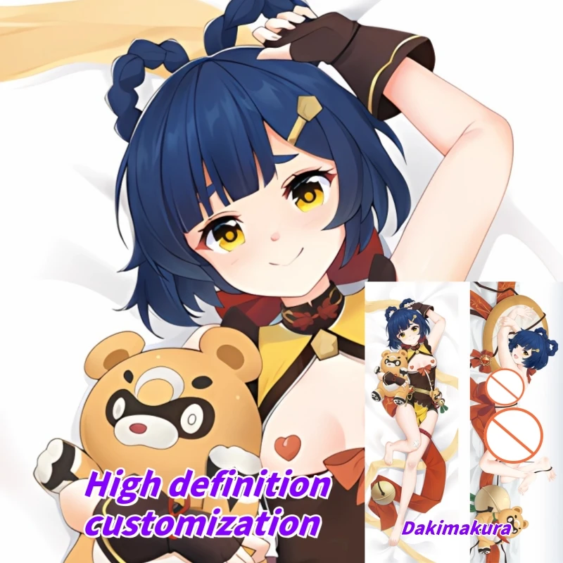 

Dakimakura Anime Genshin Impact Xiangling Double-sided Print Of Life-size Body Pillowcase Gifts Can be Customized